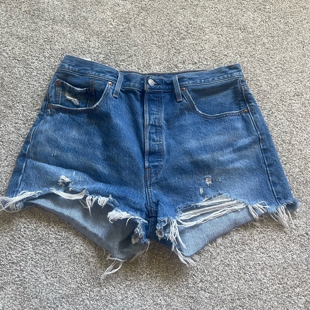 Levi’s 501 Distressed Denim Jean Shorts